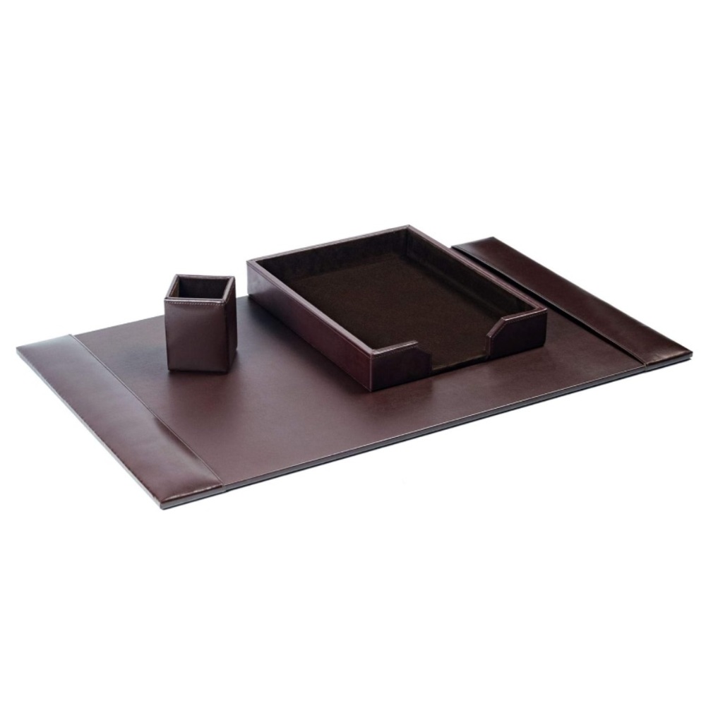 🤎Dacasso Set Luxury Leather Desk Pad & Desk Organization Essentials, 3 pieces🤎
